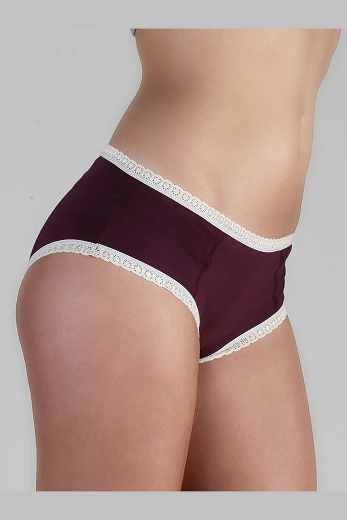 1131-04 | Women Hipster with lace - Eggplant