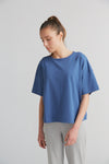 1220-054 | Women Flammé Loose-fit Shirt - Gentian Blue