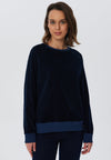 1278-045 | Women Corduroy Sweatshirt - Night Blue