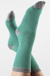 1307 | Socks - Green-Natural