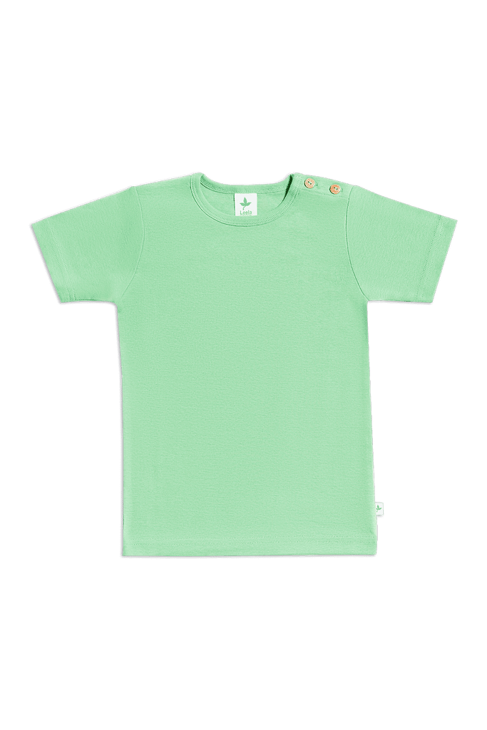 2010MG | Kinder Basic Kurzarmshirt - Mintgrün