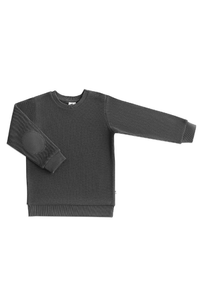 2017 AM | Kinder Piqué-Basic Sweatshirt - Anthrazit