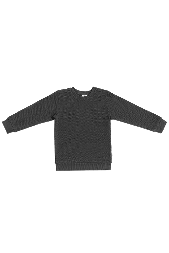 2017 AM | Kids Piqué-Basic Sweatshirt - Anthrazit