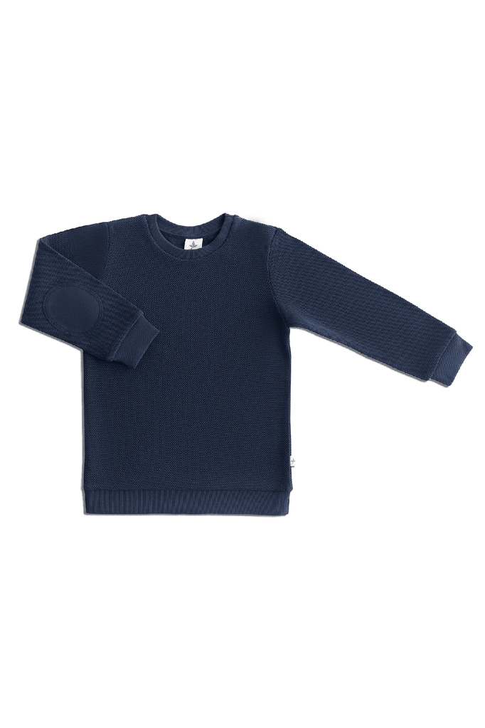 2017 ID | Kids Piqué-Basic Sweatshirt - Indigo