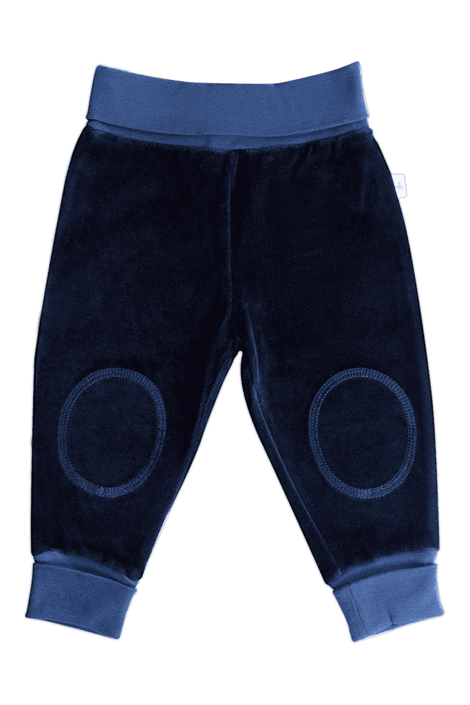 2057 AB | Baby Velvet Pant with extra long waistband - Night blue