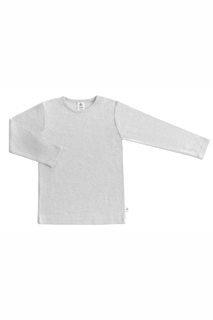 2060GM | Kinder Basic Langarmshirt - Grau-Melange