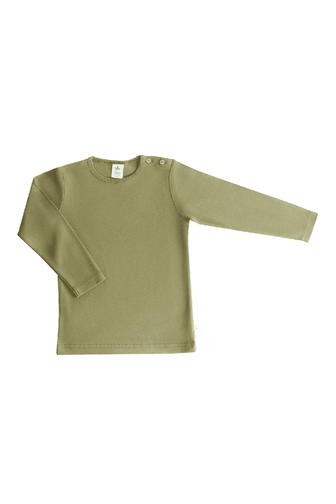 2060 OL | Kinder Basic Langarmshirt - Olivgrün