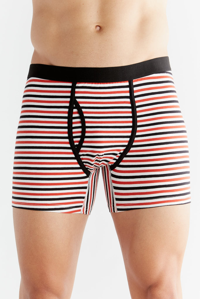 2131-10 | Boxer shorts striped Red / Black / Off-White