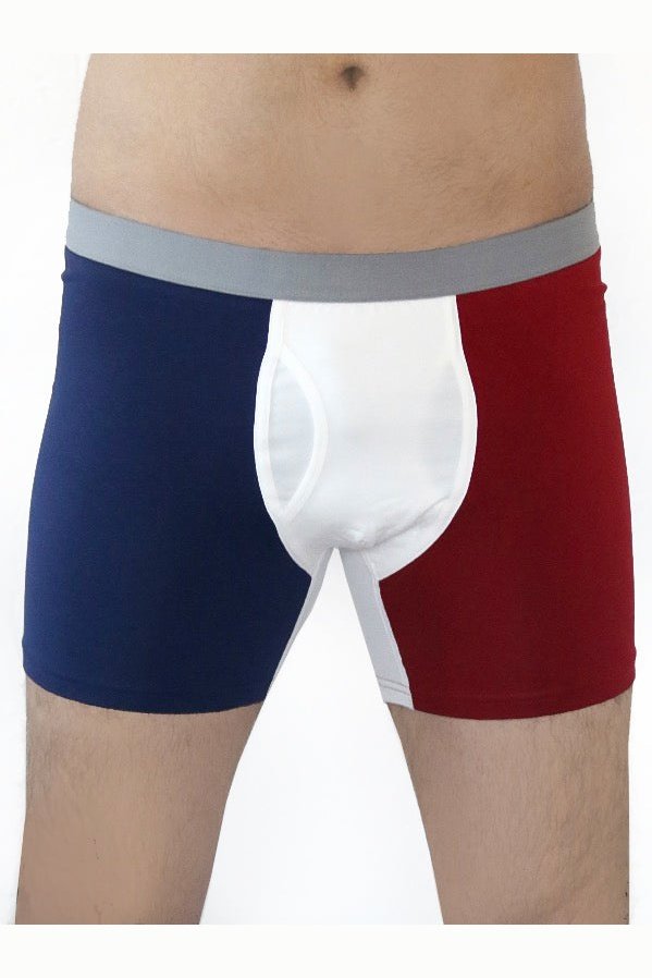 2131-12 | Boxer shorts "La France" Dark Blue-Red-Off-White