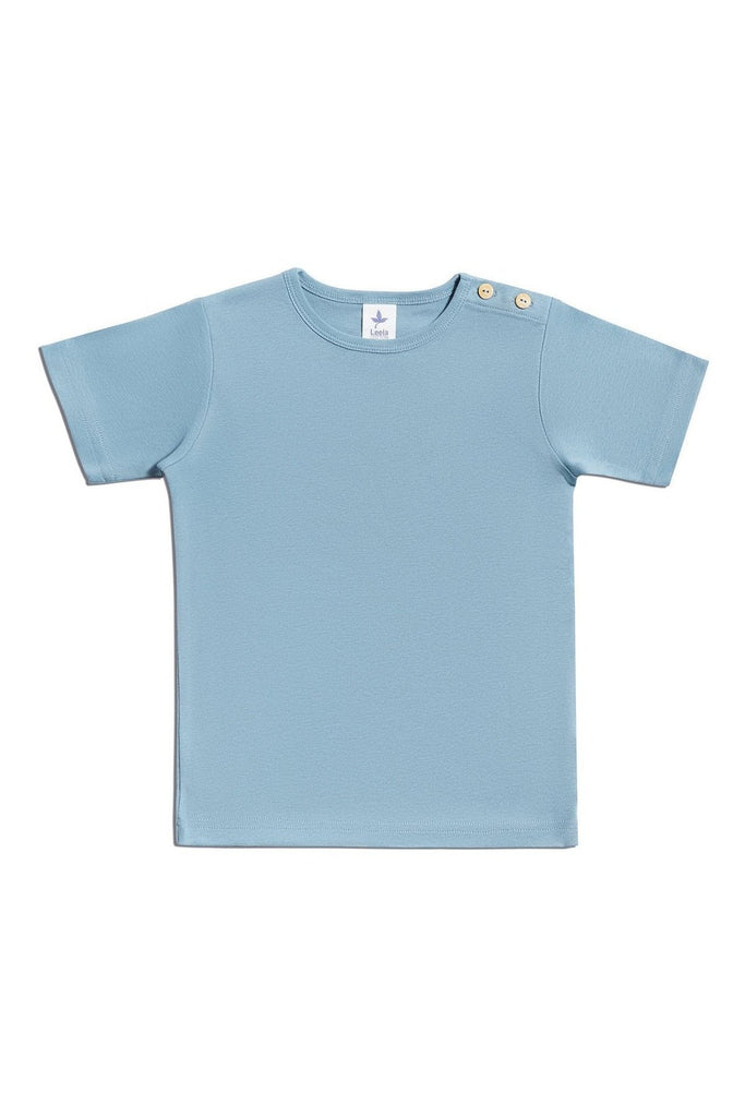 2285 | Kids Basic Short Sleeve - Blue Grey
