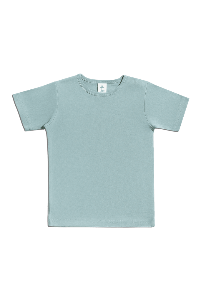 2285 | Kinder Basic Kurzarmshirt - Taubenblau