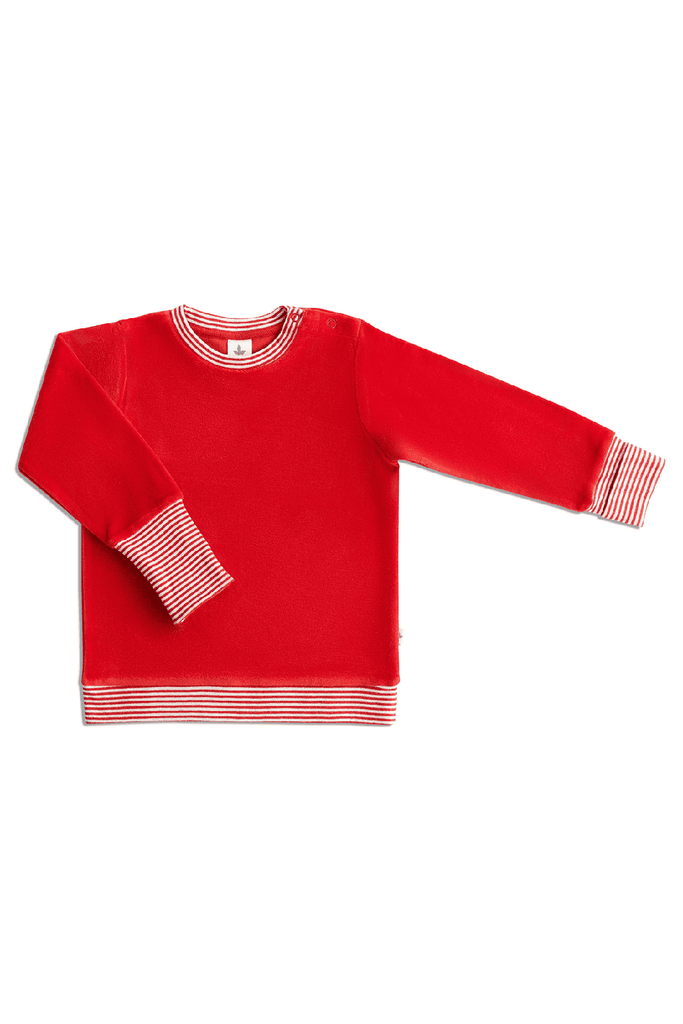2447 | Kids Velvet Sweatshirt - Brick Red