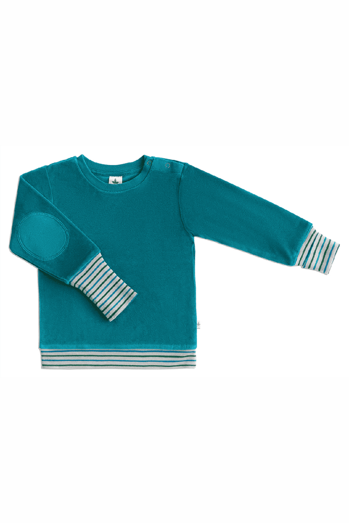 2457 | Baby Velvet Sweatshirt - Ocean Blue