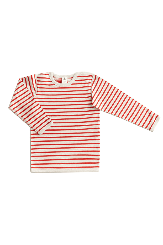 2460 | Baby Reversible Longsleeve Shirt - Grey/Brick-Red