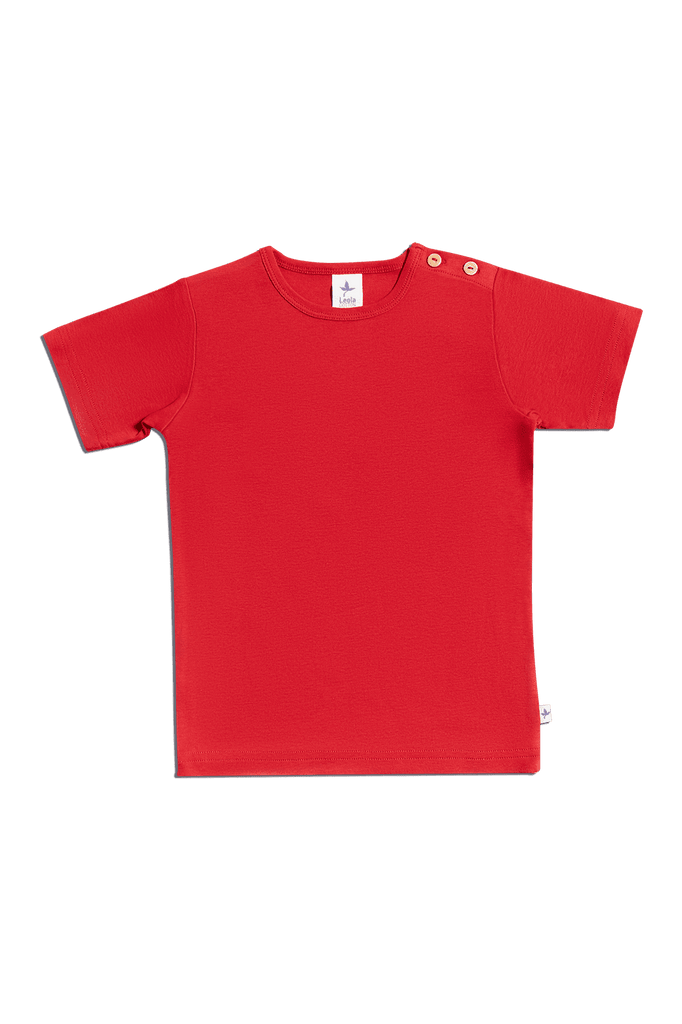 2469 | Kinder Basic Kurzarmshirt - Ziegelrot