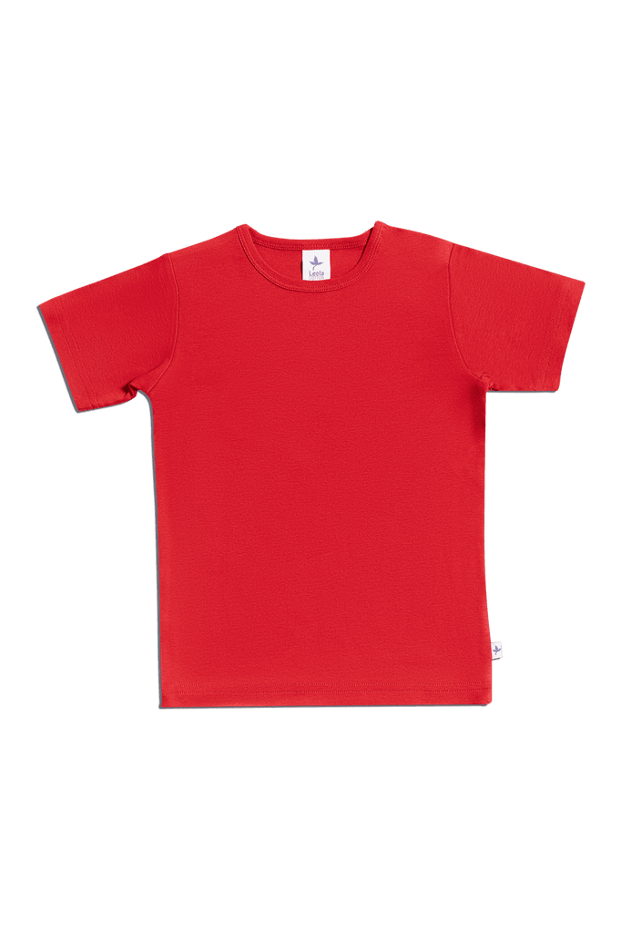 2469 | Kinder Basic Kurzarmshirt - Ziegelrot