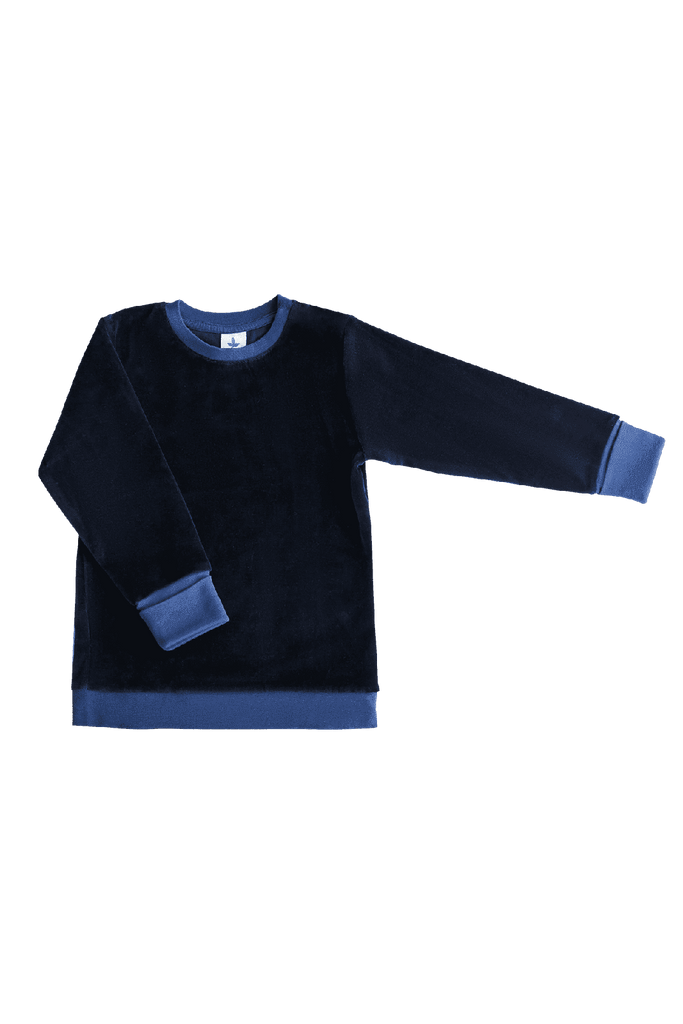 2477 AB | Baby Velvet Sweatshirt - Night blue