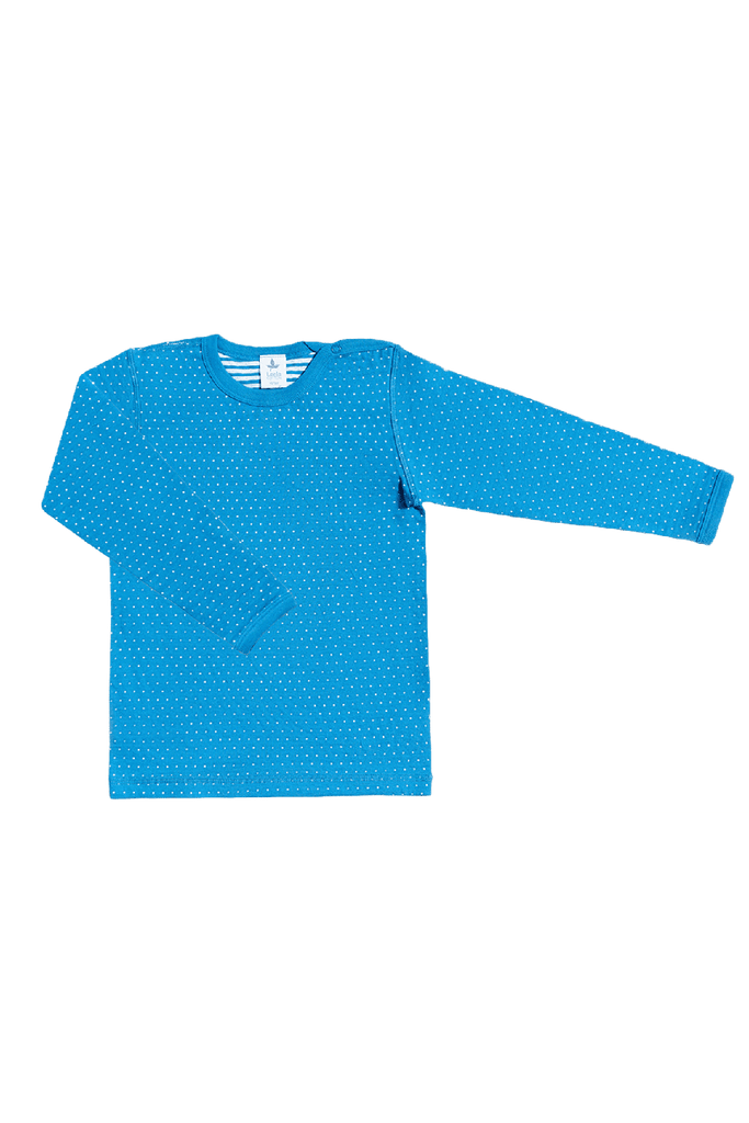 2650BW | Kids Reversible Longsleeve Shirt - Sapphire Blue/Off-White