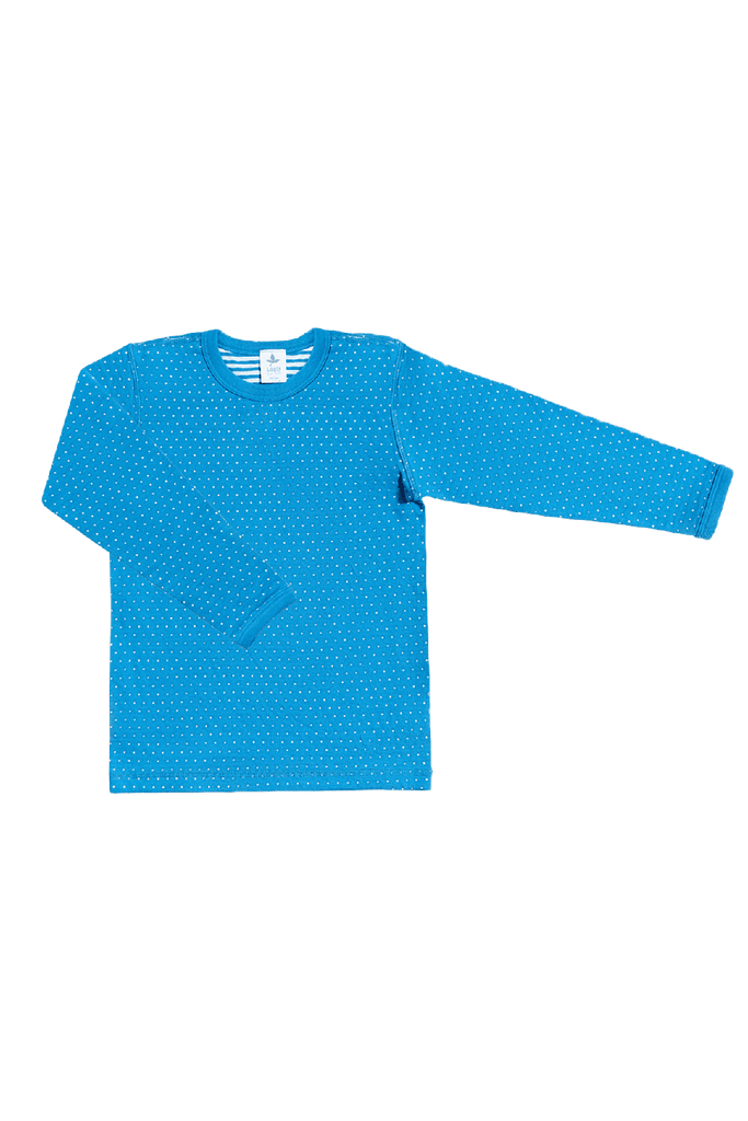 2650BW | Baby Reversible Longsleeve Shirt - Sapphire Blue/Off-White