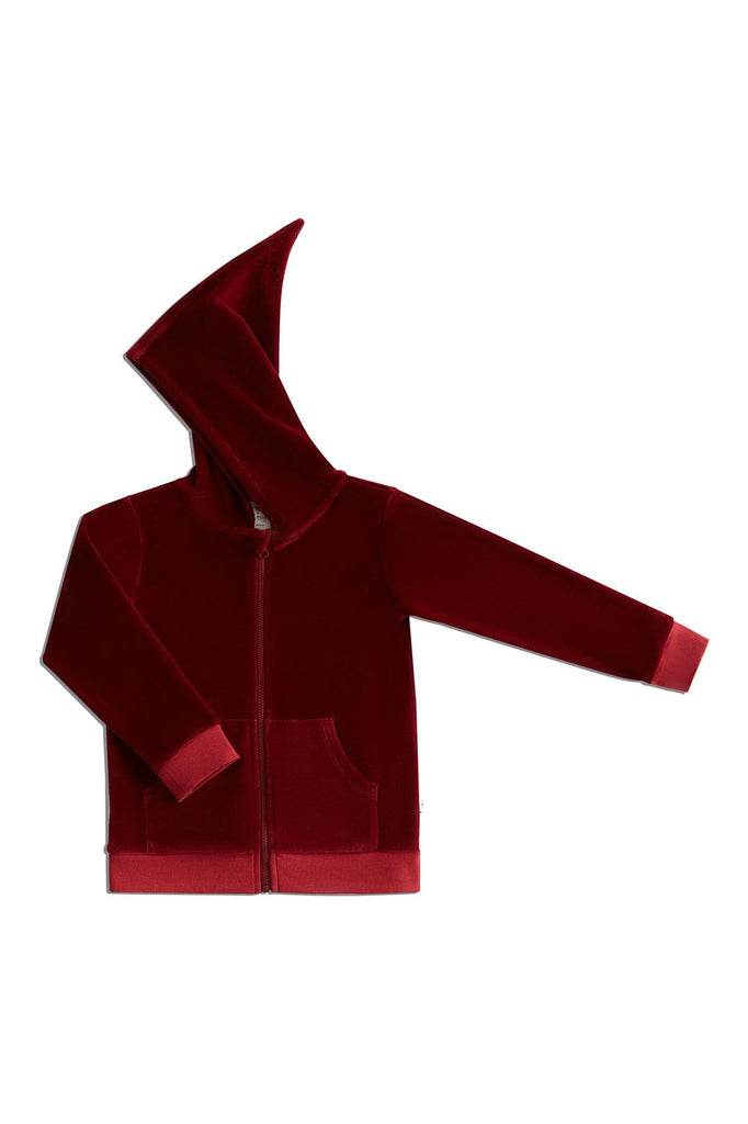 2694 BO | Kids Jacket with pointed hood - Bordeaux