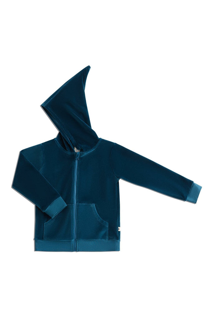 2694 DB |  Baby Jacket with pointed hood - Danuvian Blue