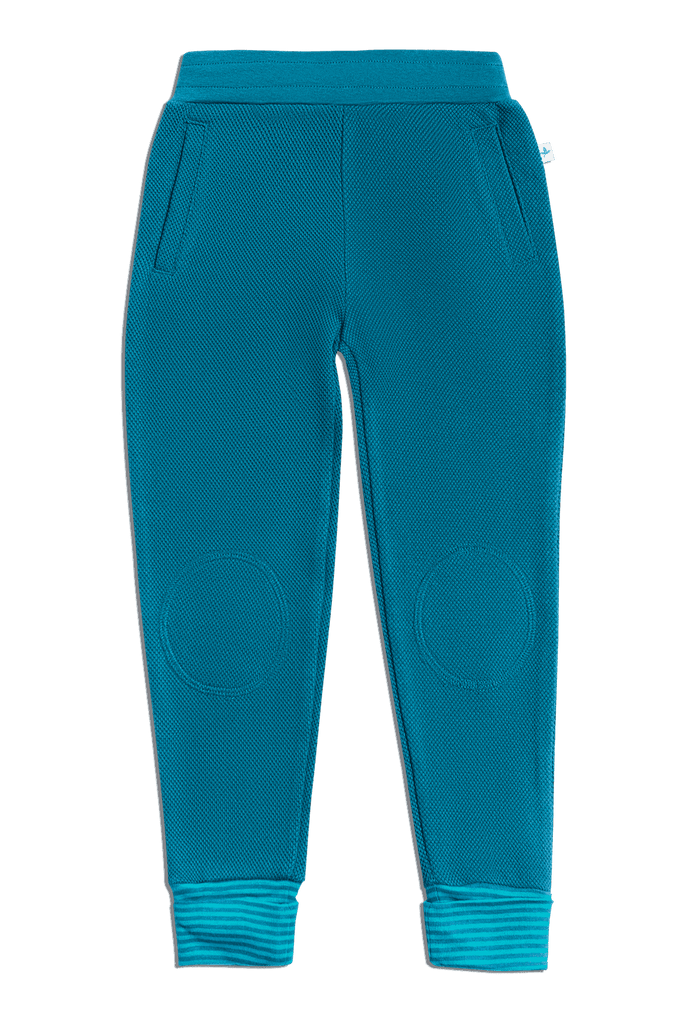 2848 | Kids Piqué Pants - Danuvian Blue