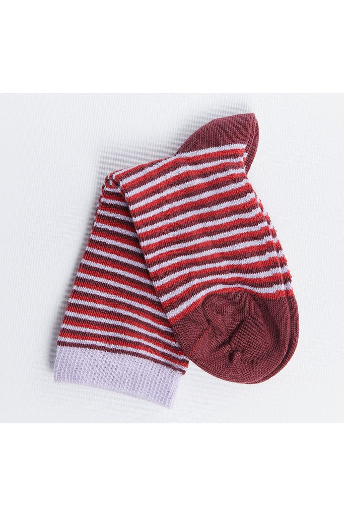 3314 | Baby Socks (6er Pack) - Lilac/Bordeaux/Red