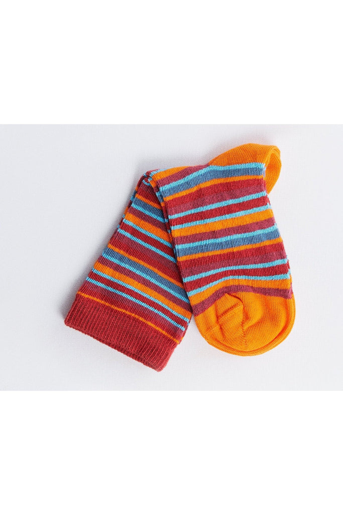 3316 | Baby Socks - Red/Orange/Boudeaux/Light Blue/Danuvian Blue