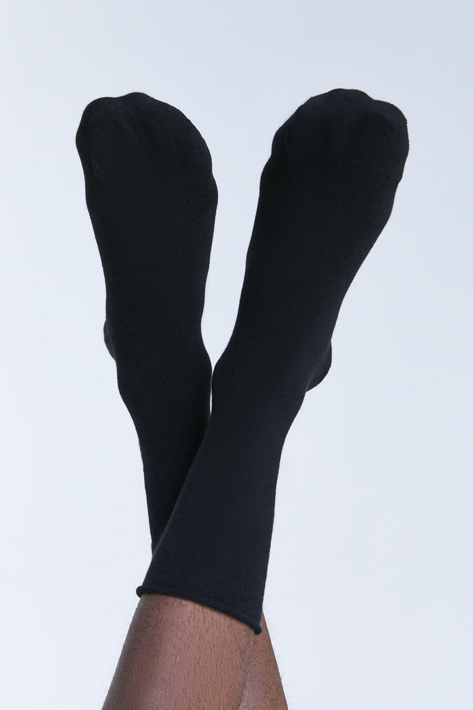 9501 | Socken mit Rollrand - Schwarz