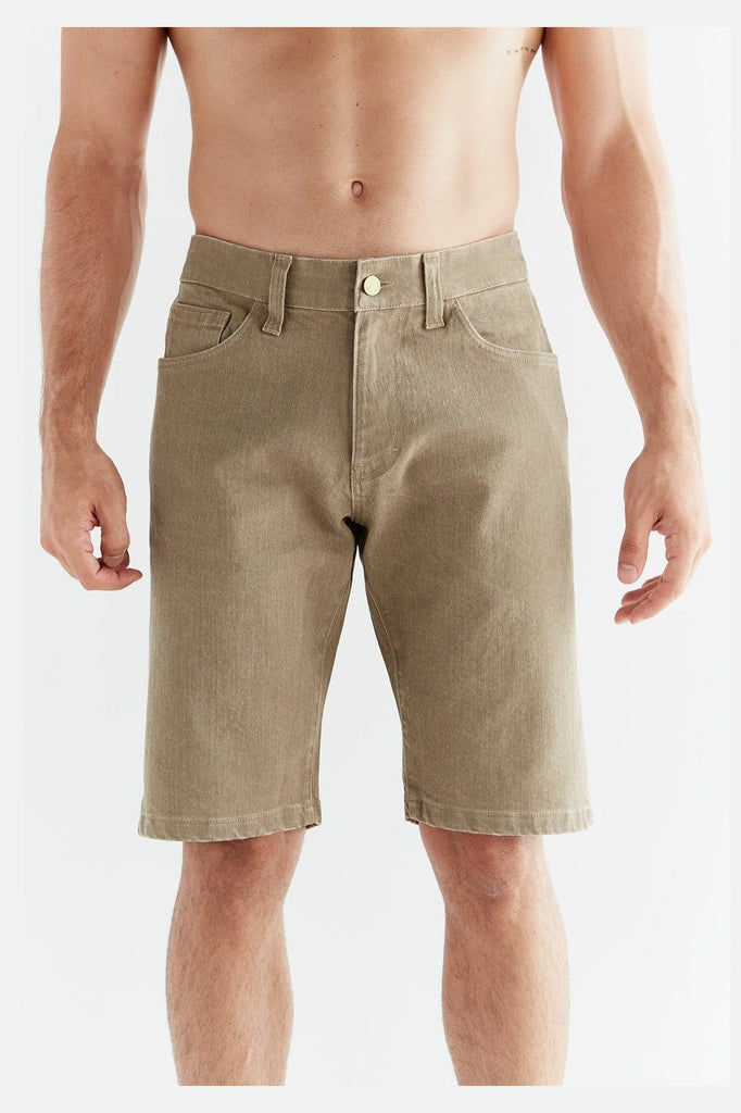 MA3018-403 | Men Clay Dyed Denim Shorts in Ton washes - Caribe