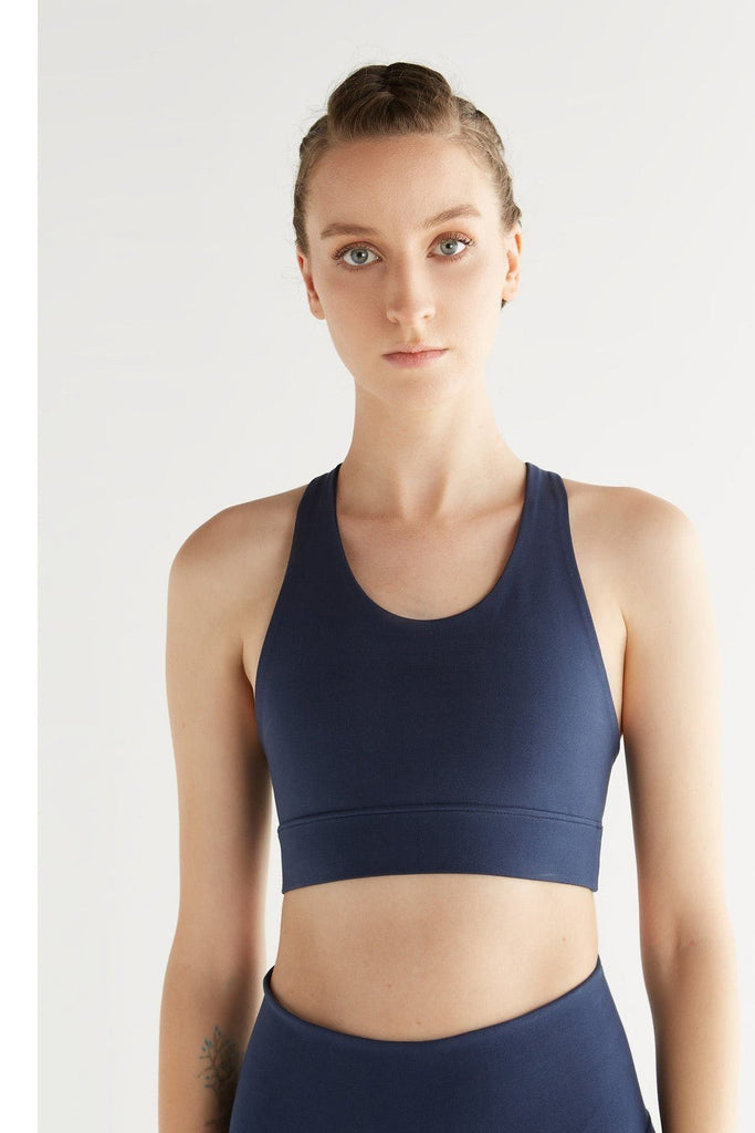 T1202-03 | Women Yoga Top recycled - Navy
