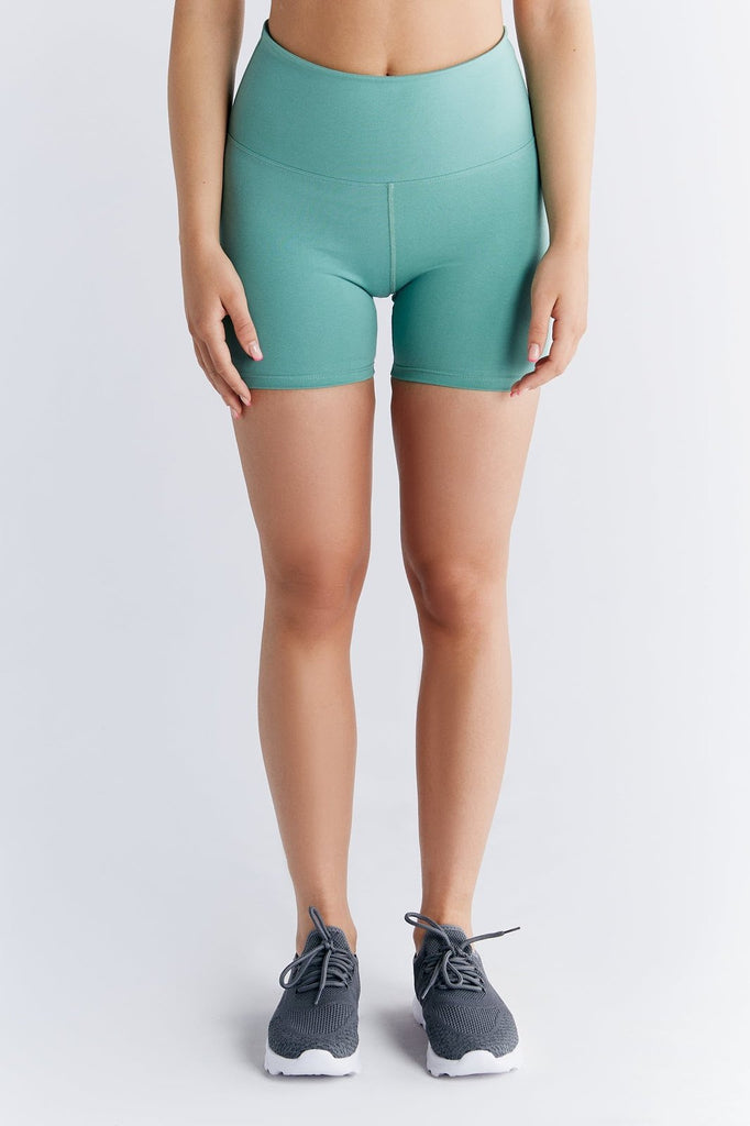 T1332-30 | Women's Fit Mini Shorts - Malachite Green