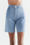 WA3020-352 | Damen Denim Shorts - Light Slate Blue