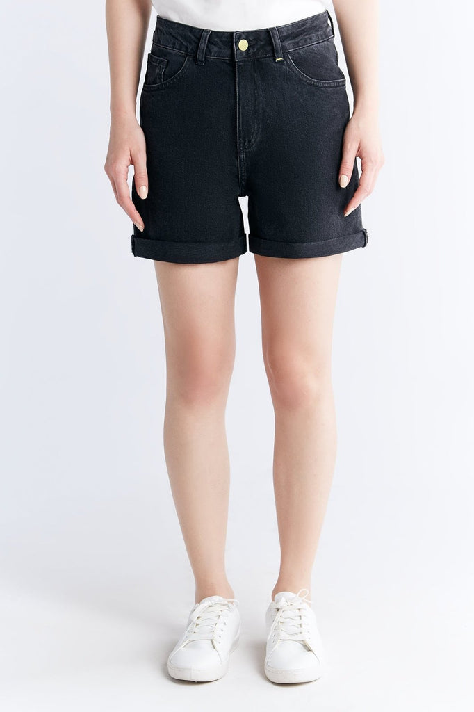 WN3010-145 Women's Mom Shorts, Carbon Gray